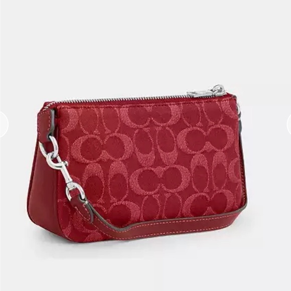 Coach Nolita 19 In Signature Denim CCZ48 denim/Silver/True Red - Picture 3 of 13